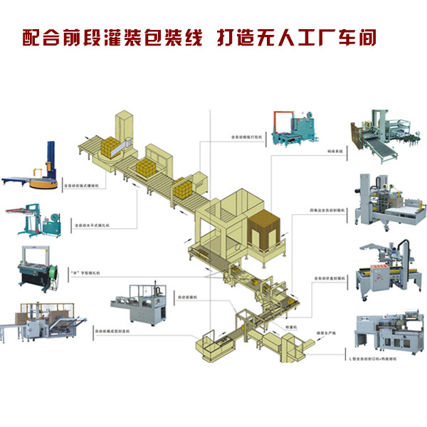 全自動(dòng)包裝生產(chǎn)流水線設(shè)備  后道自動(dòng)化包裝系統(tǒng)